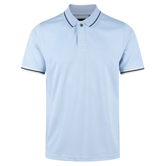 Luke 1977 Saxon Textured Polo Shirt Sky