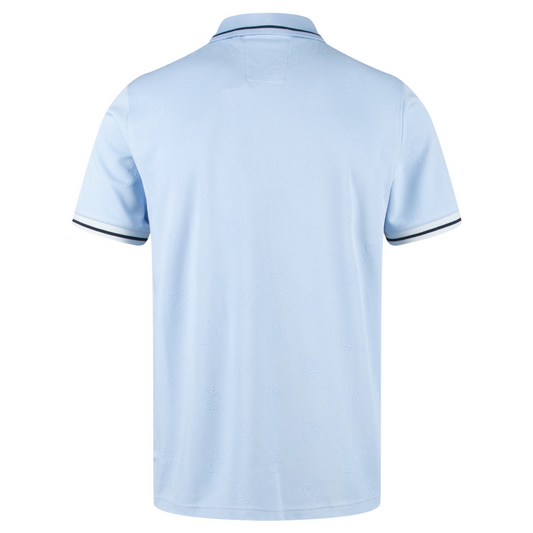 Luke 1977 Saxon Textured Polo Shirt Sky