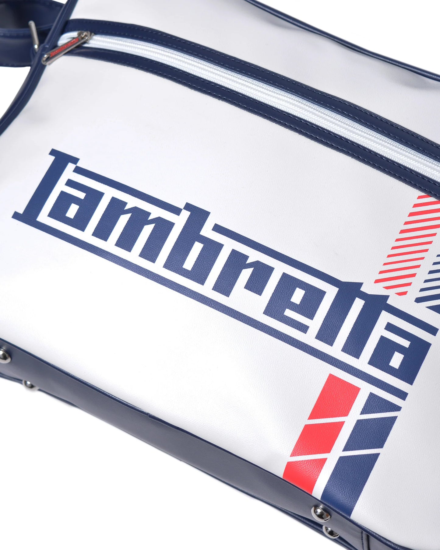 Lambretta Racing Stripe Flight Bag White