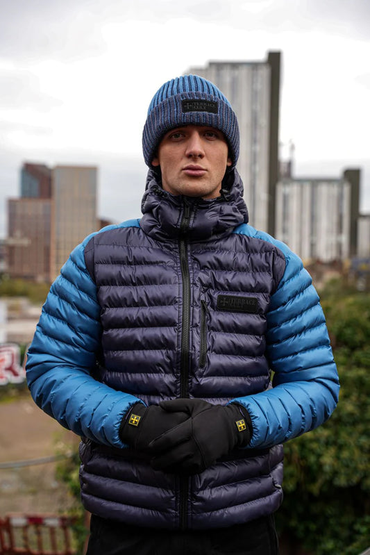 Terrace Cult Thermo Puffer Jacket Navy Blue/Blue