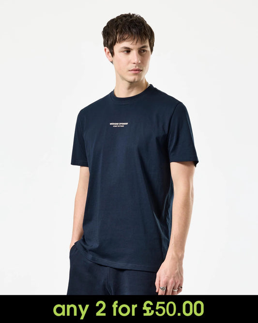 Weekend Offender Millergrove T-Shirt Navy/Pale Blush