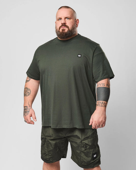 Weekend Offender Plus Size Brooklands T-Shirt Black Forest Green