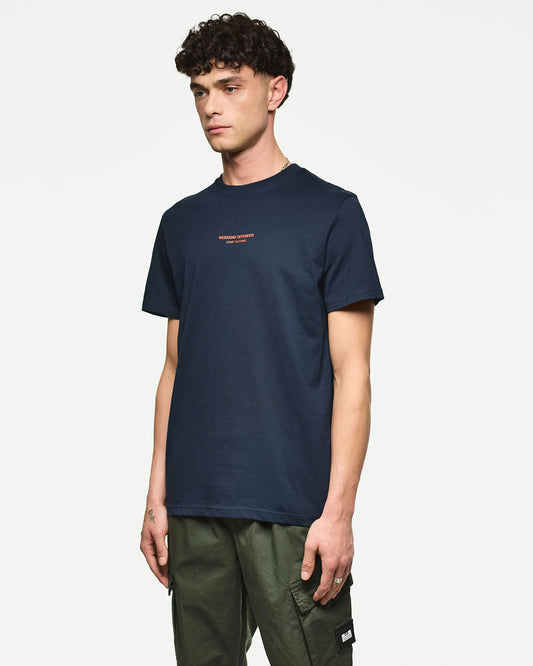 Weekend Offender Millergrove T-Shirt Navy/Sunset Orange