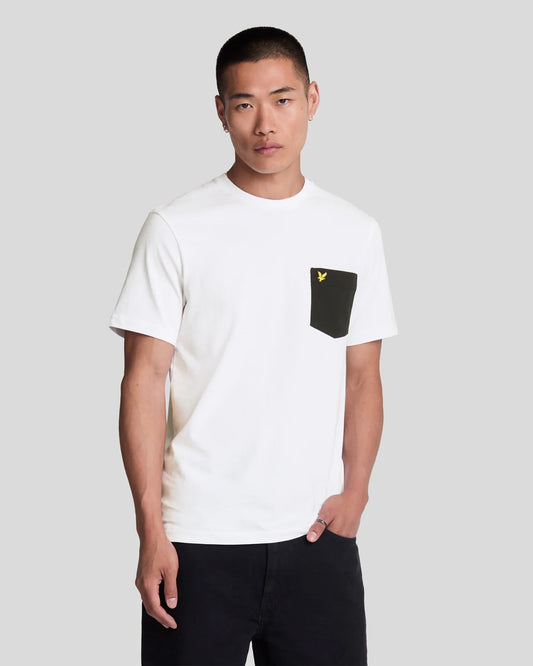 Lyle & Scott Contrast Pocket T-Shirt White/Jet Black