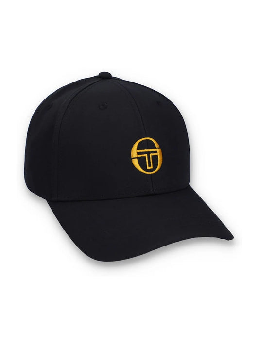 Sergio Tacchini Marz Classic 6 Panel Baseball Cap Black/Gold Lyrex