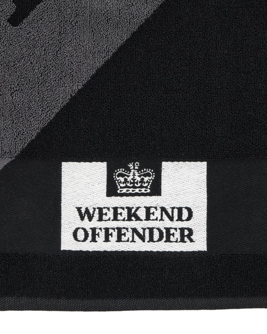Weekend Offender Beach Towel Black/Grey Large Diagonal Logo