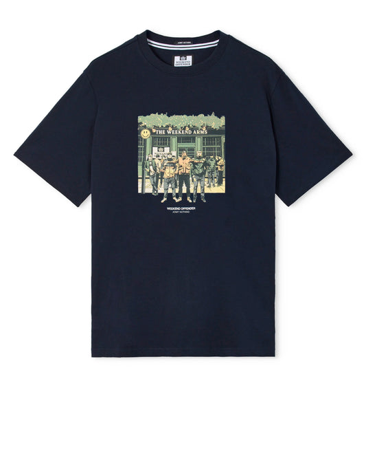 Weekend Offender Taberna Graphic T-Shirt Navy