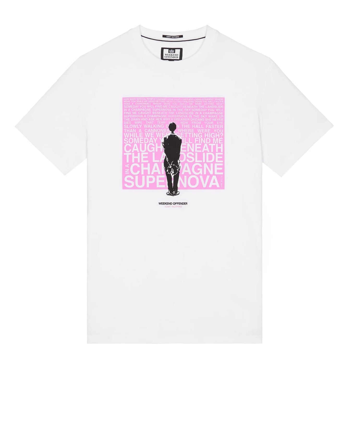 Weekend Offender Plus Size Supernova Graphic T-Shirt White/Pink