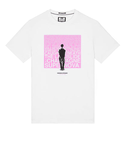 Weekend Offender Plus Size Supernova Graphic T-Shirt White/Pink
