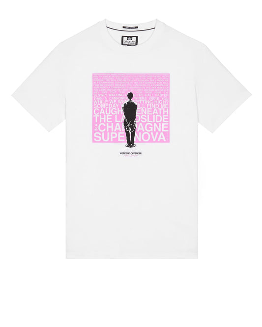 Weekend Offender Plus Size Supernova Graphic T-Shirt White/Pink