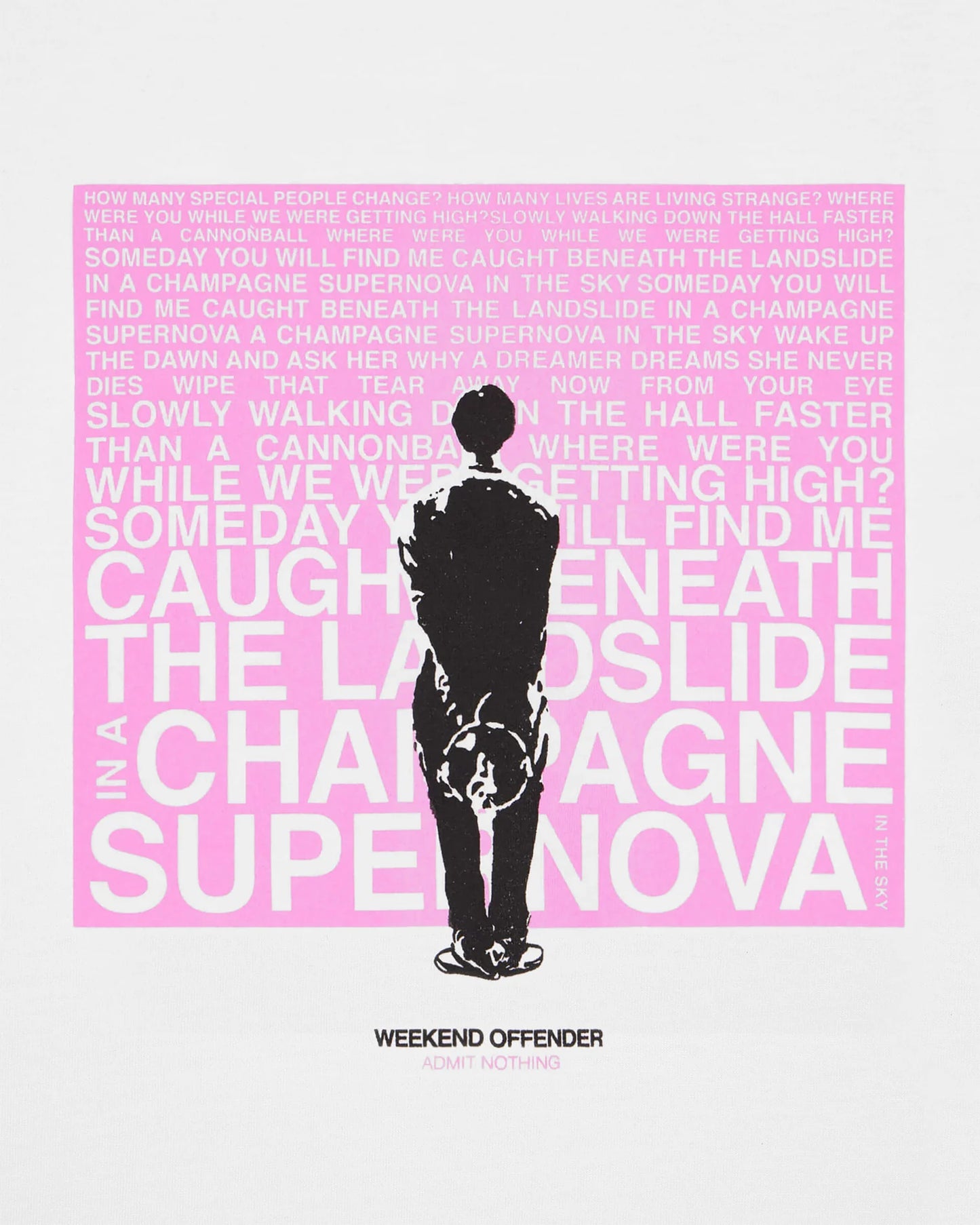 Weekend Offender Plus Size Supernova Graphic T-Shirt White/Pink