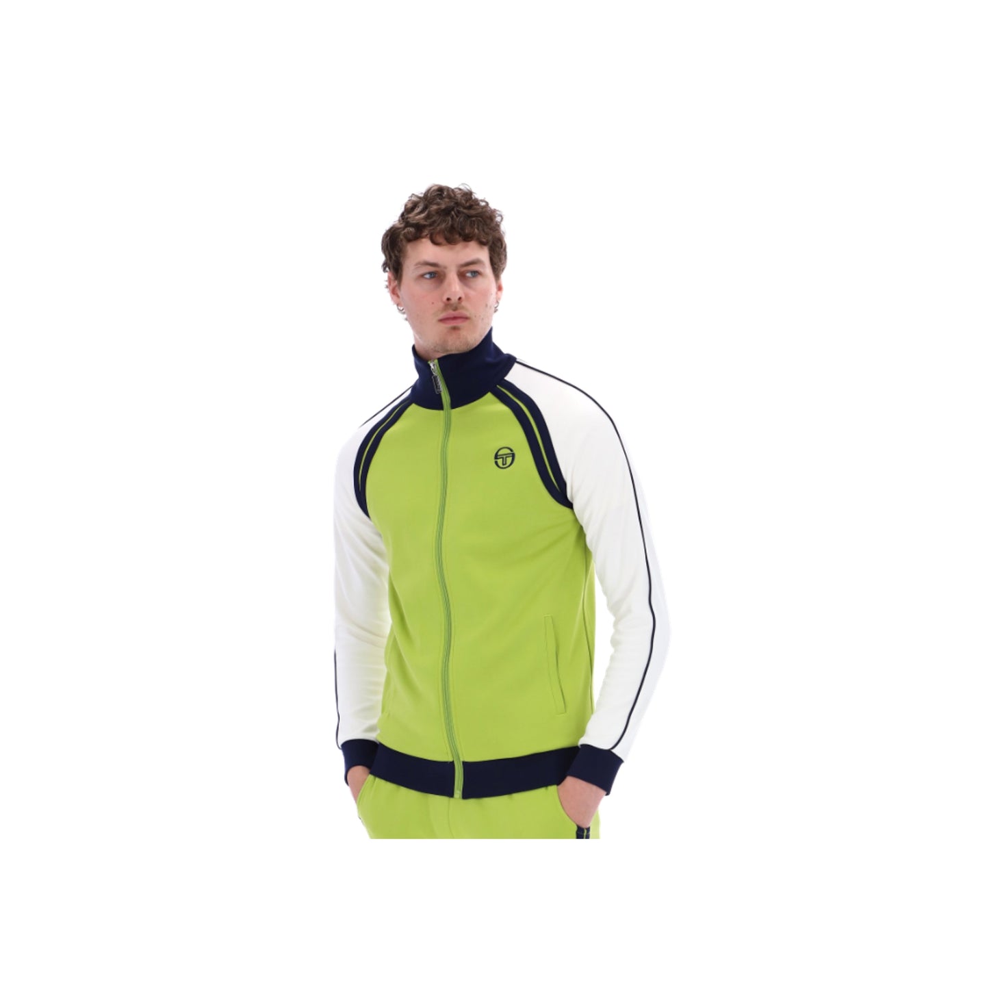 Sergio Tacchini Ghibli Track Top Dark Citron/Gardenia/Maritime Blue