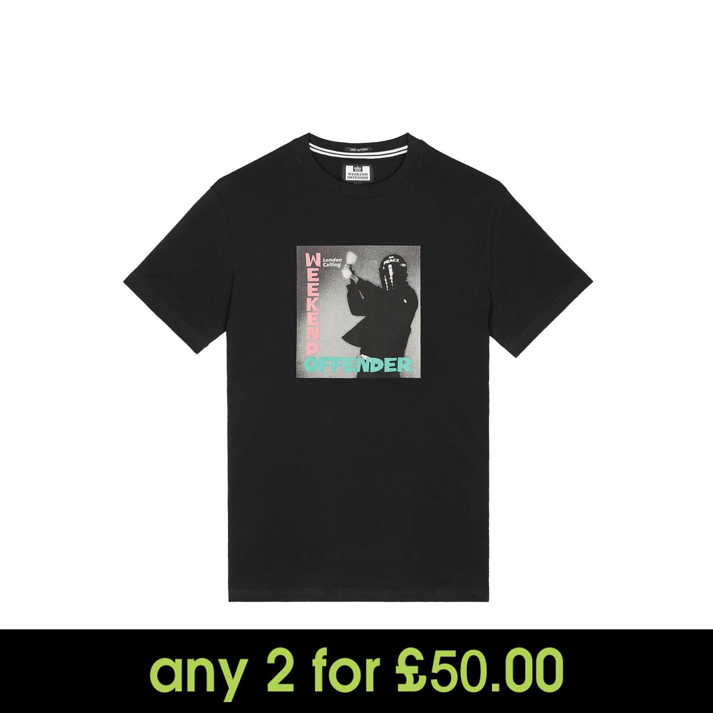 Weekend Offender London Calling Graphic T-Shirt Black