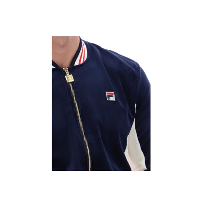 FILA Miguel Velour Track Jacket FILA Navy/Gardenia/FILA Red