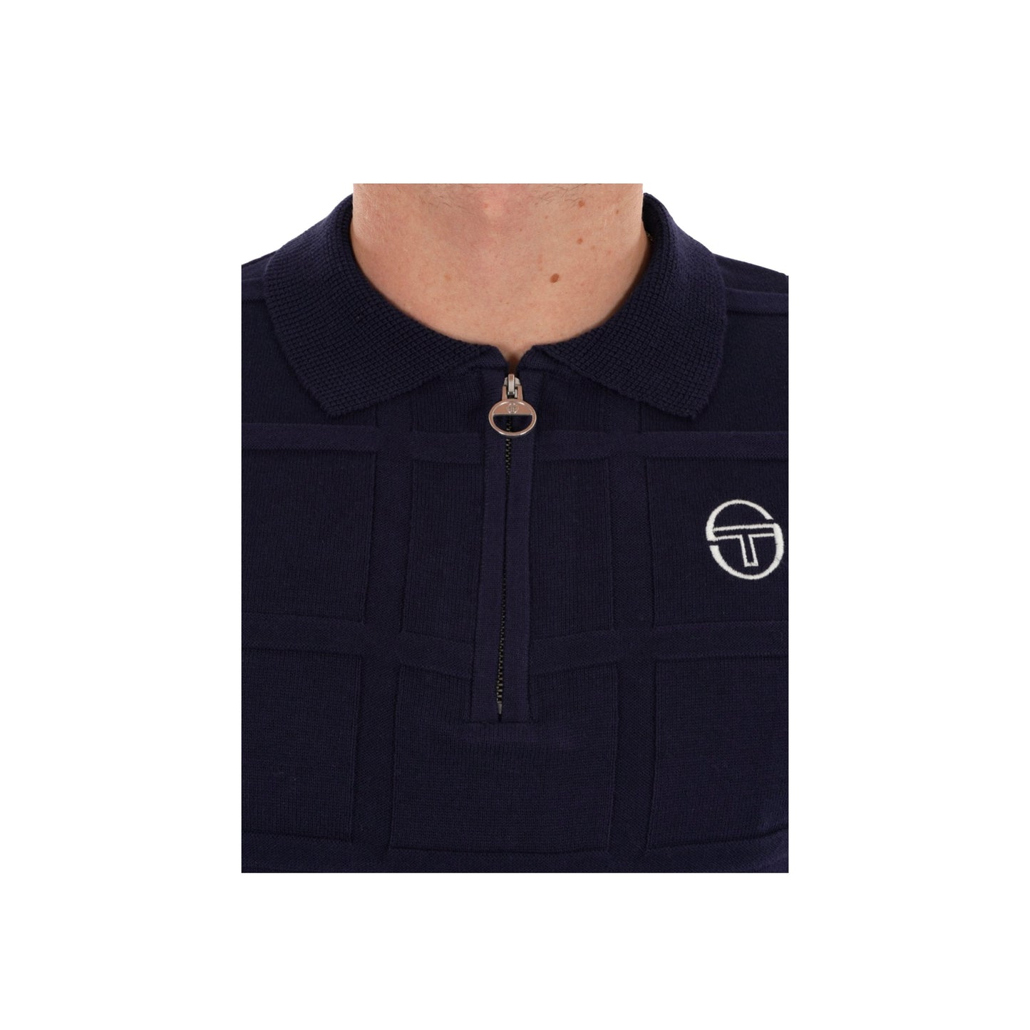 Sergio Tacchini Lorenzo Zip Polo Shirt Maritime Blue