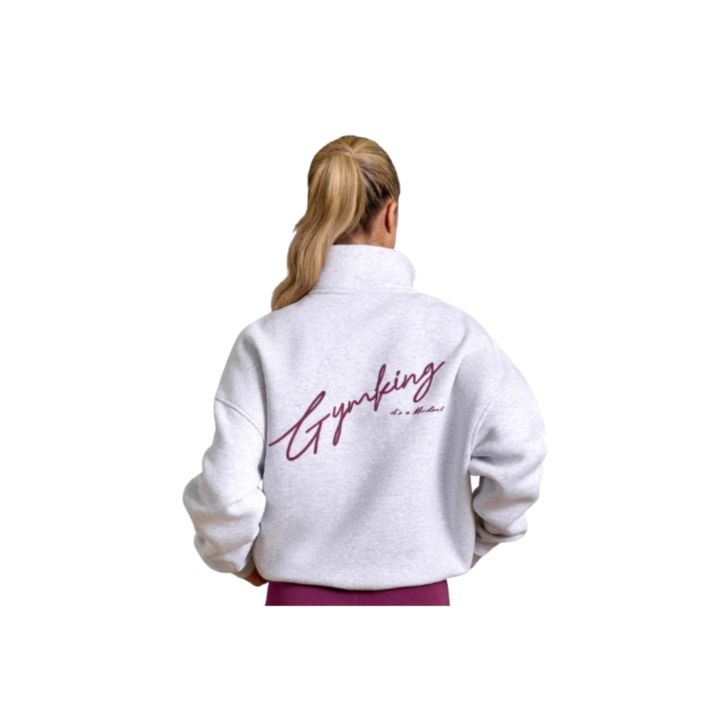 Gym King Ladies Script Mindset Funnel Snow Marl/Fig