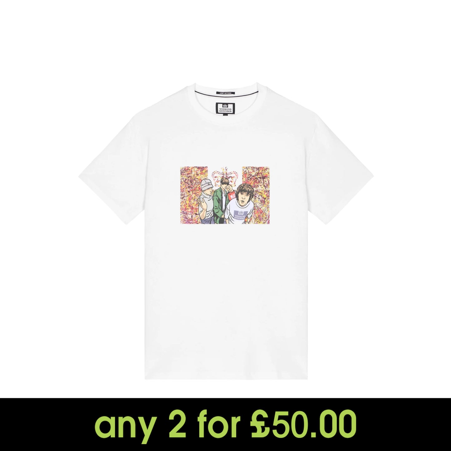 Weekend Offender Number 5 Graphic T-Shirt White