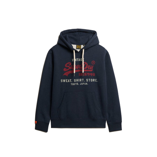 Superdry VL Heritage Relaxed Hood Trench Navy Marl