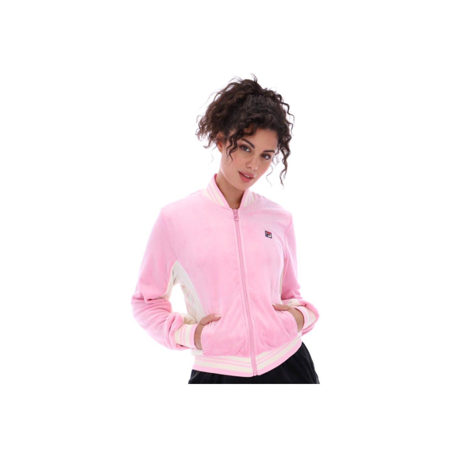 FILA Jenesis Velour Track Top Prism Pink