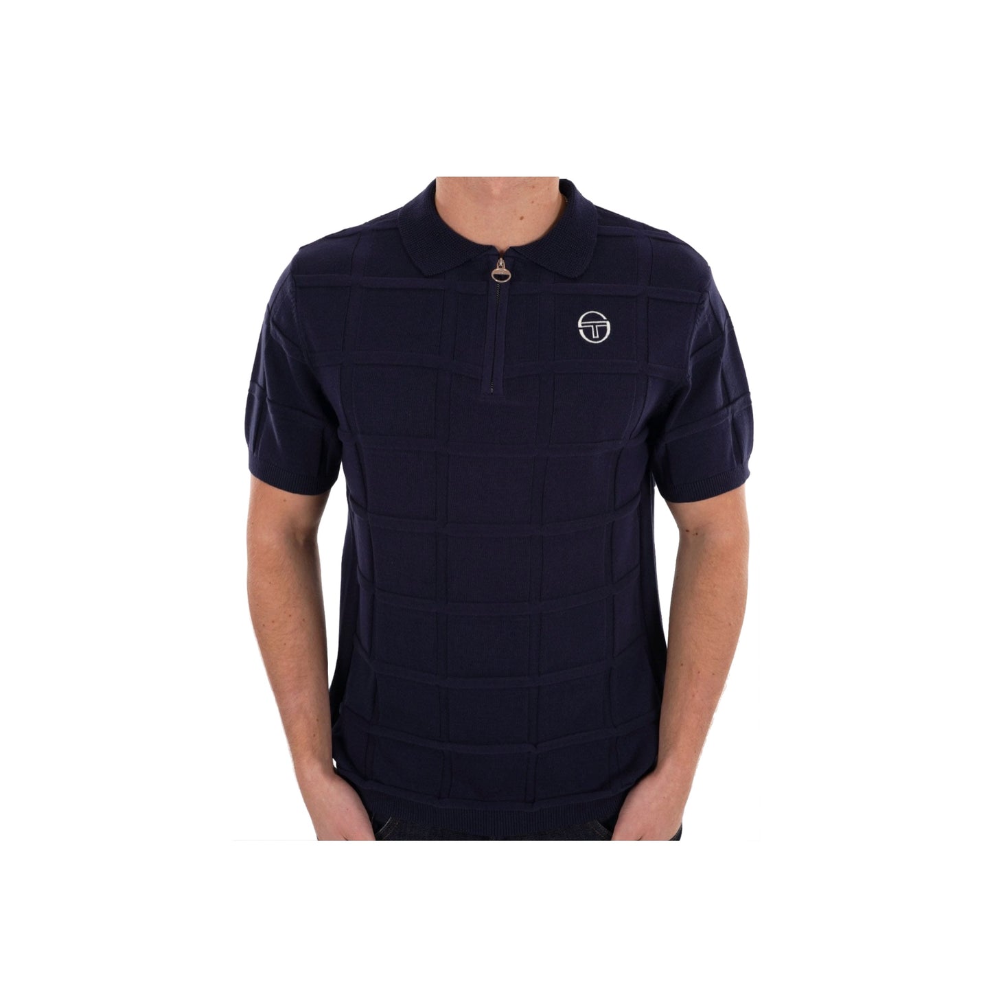 Sergio Tacchini Lorenzo Zip Polo Shirt Maritime Blue