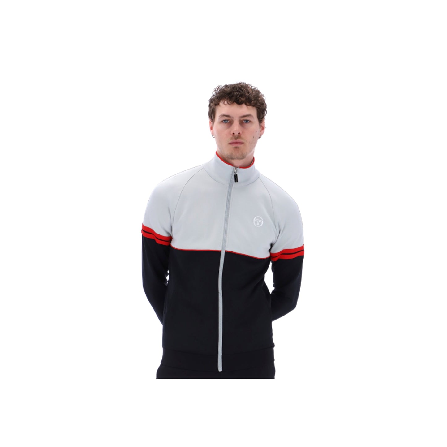 Sergio Tacchini Orion TJ Track Jacket High Rise/Black/Adrenaline Rush