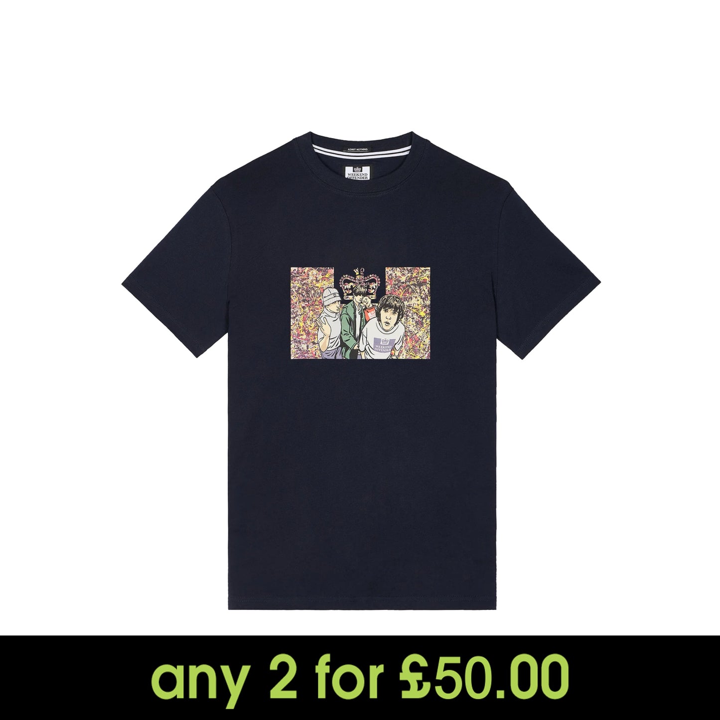 Weekend Offender Number 5 Graphic T-Shirt Navy