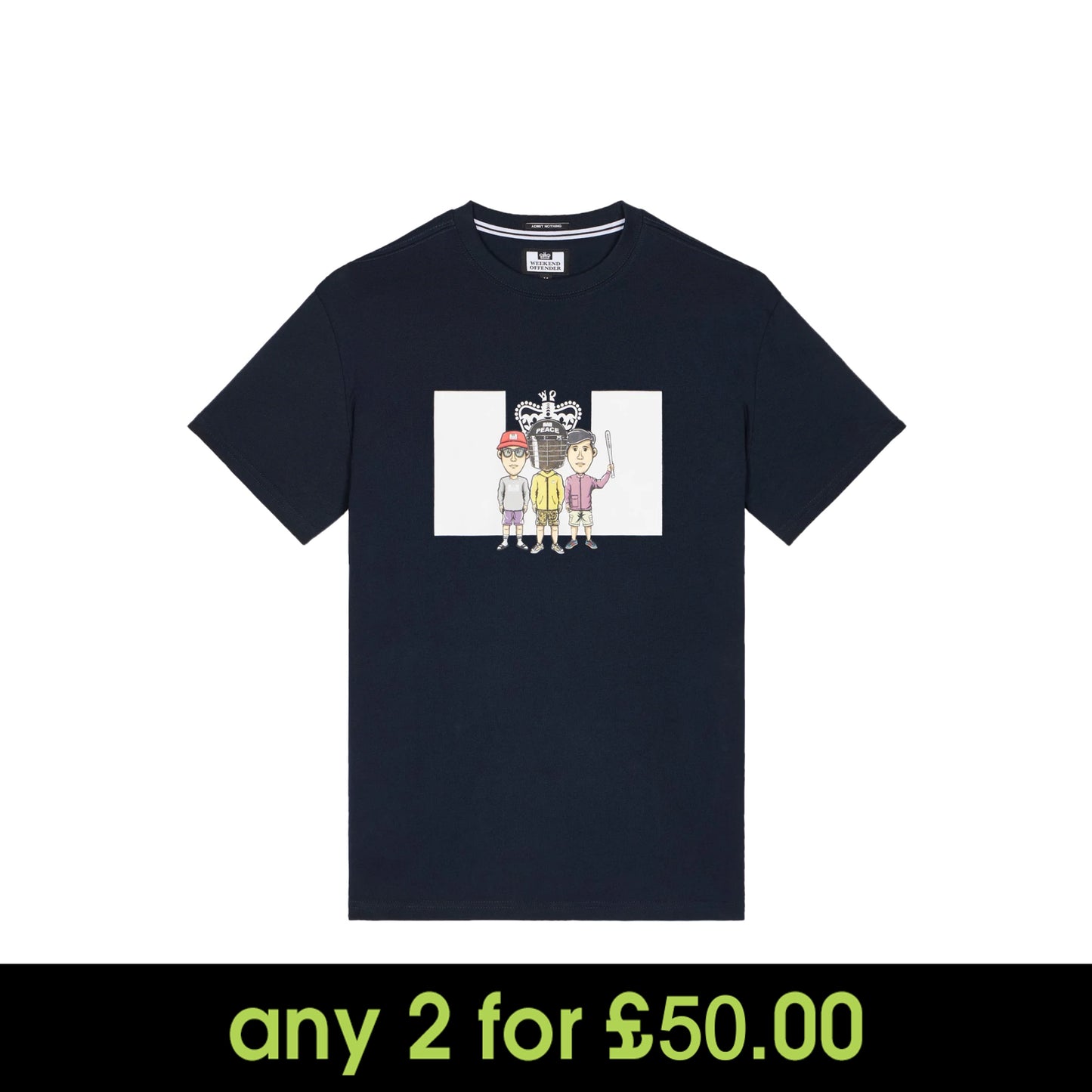Weekend Offender Weekend Graphic T-Shirt Navy