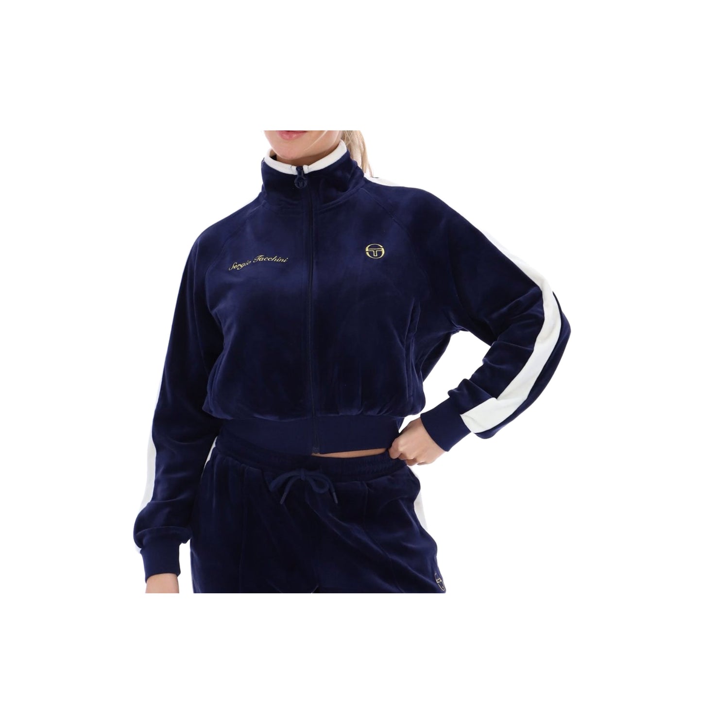 Sergio Tacchini Miss Carlotta TT Velour Track Top Maritime Blue/Gardenia