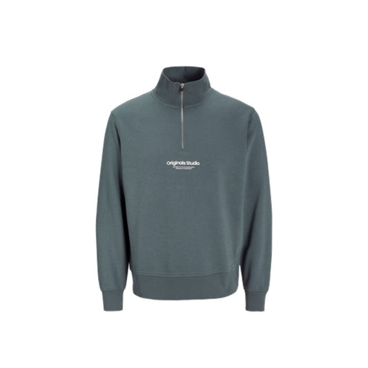Jack & Jones JORVESTERBRO Sweat Quarter Zip Stormy Weather