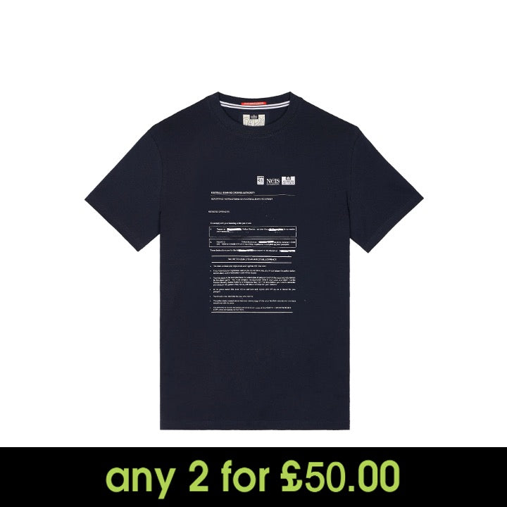 Weekend Offender Anniversary Banning Order Graphic T-Shirt Navy