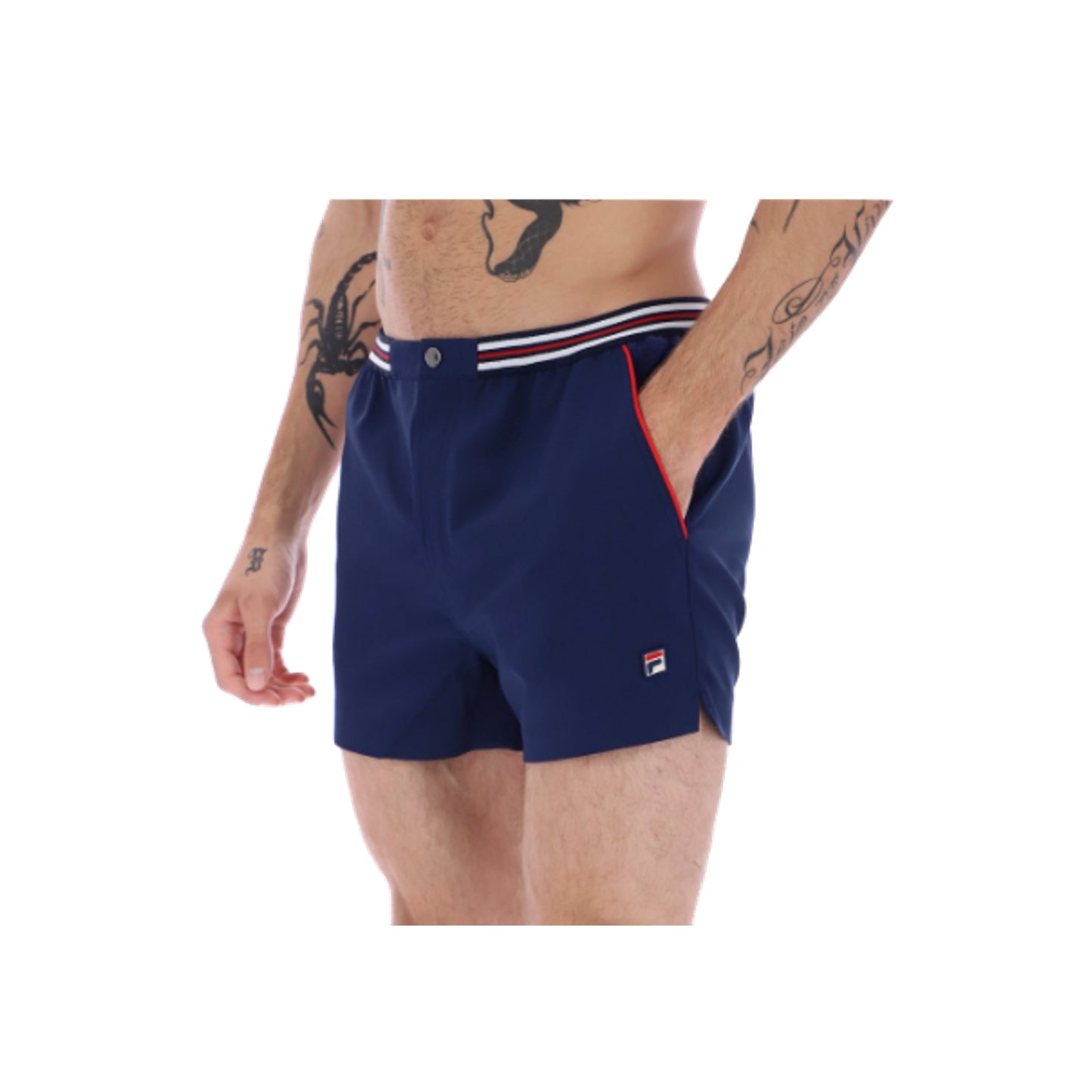 FILA Hightide 4 Terry Pocket Stripe Short FILA Navy/FILA Red