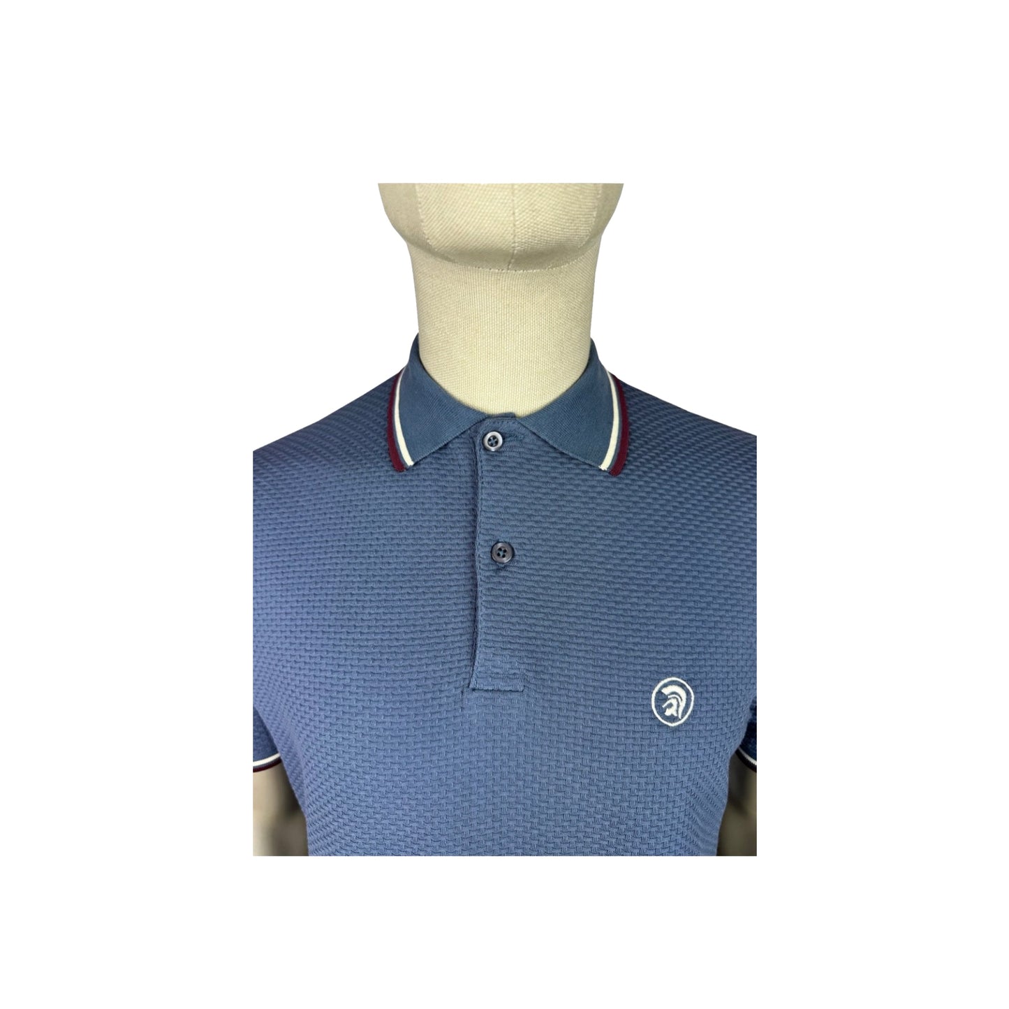 Trojan Textured Twin Tipped Polo Shirt Air Force