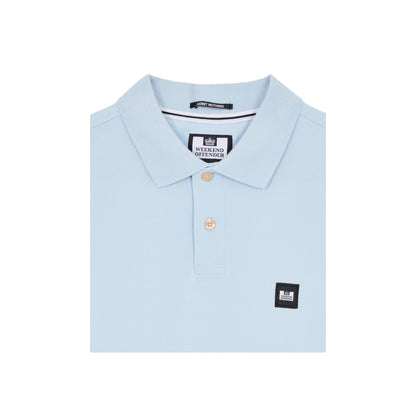 Weekend Offender Caneiros Badge Polo Shirt Ocean Wave