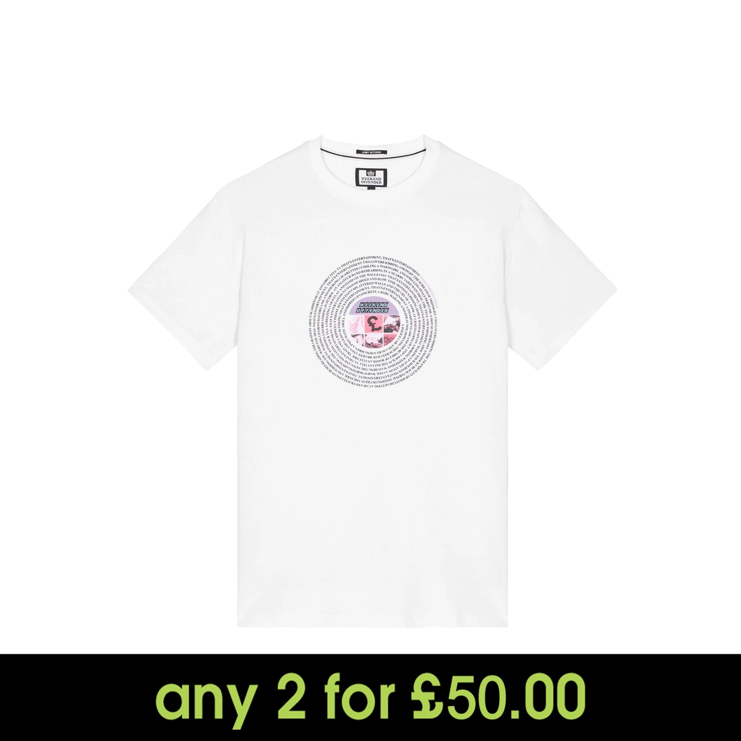 Weekend Offender Entertainment Graphic T-Shirt White