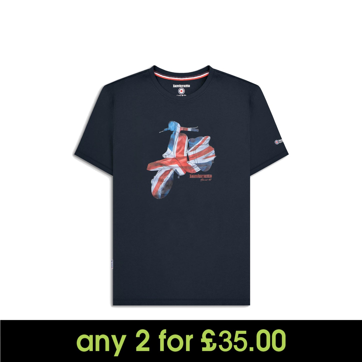 Lambretta Scooter T-Shirt Navy