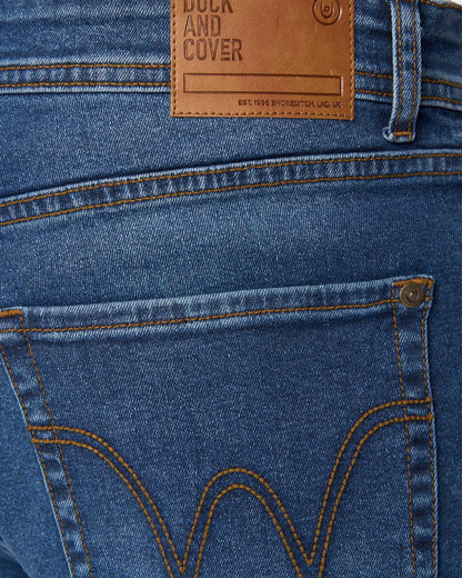 DUCK & COVER Straight Fit Jeans Hydras Mid Wash