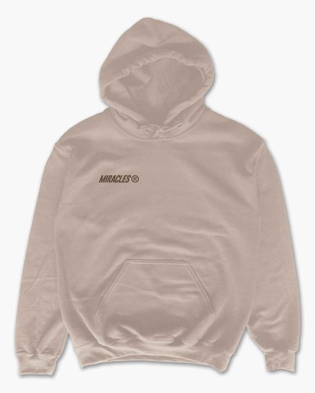 Miracles Free Fall Hoodie Stone