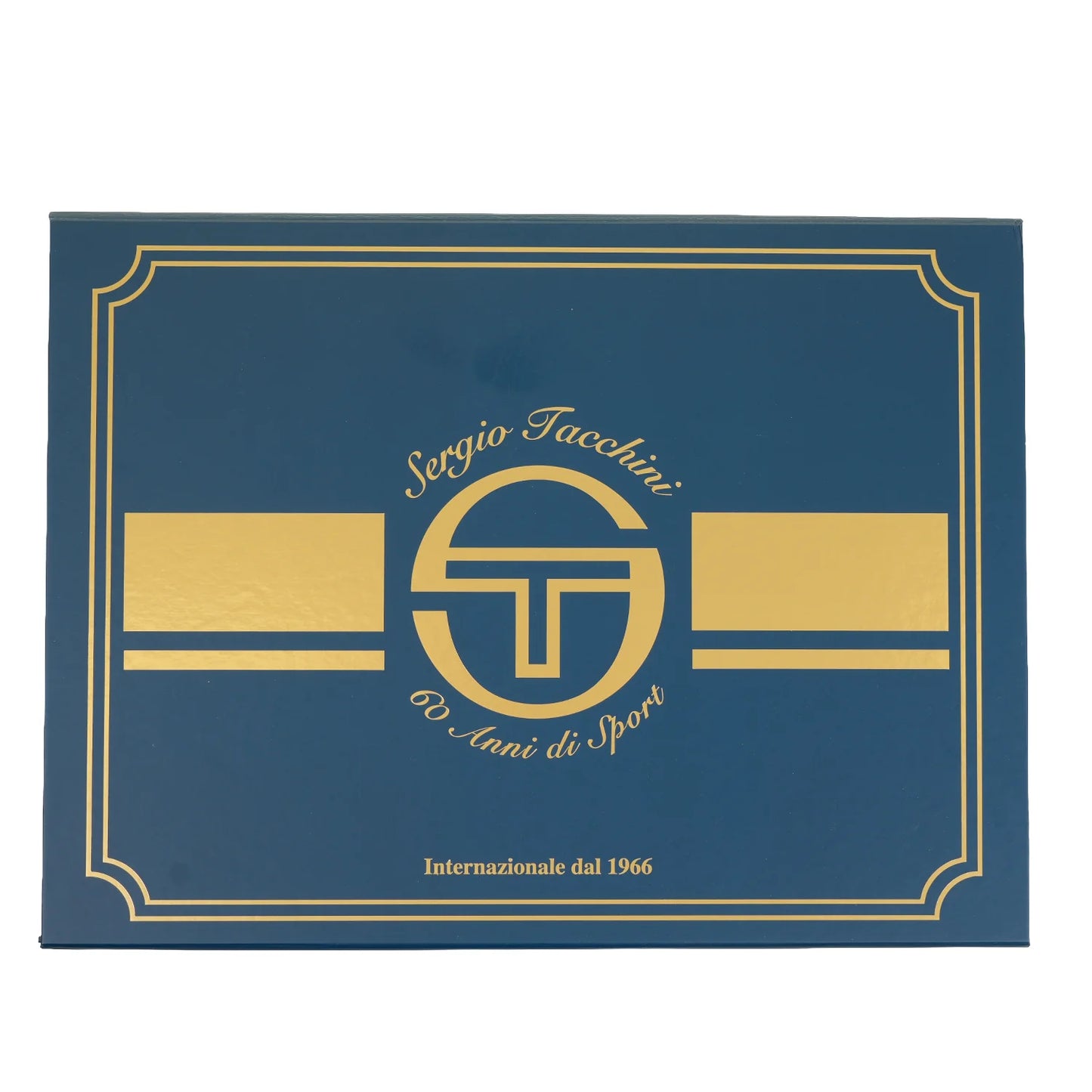 Sergio Tacchini 60th Anniversary Youngline Knitted Polo Shirt Gardenia/Maritime Blue