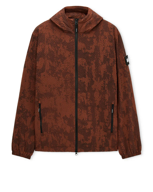 Weekend Offender Technician Erosion Face Mask Jacket Brick