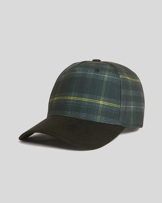 Lyle & Scott Contrast Tartan Check Baseball Cap Jet Black