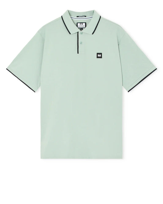 Weekend Offender Cadwell Tipped Polo Julep Green/Black