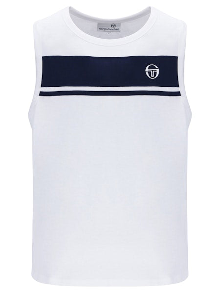 Sergio Tacchini Damarindo Vest White/Maritime Blue