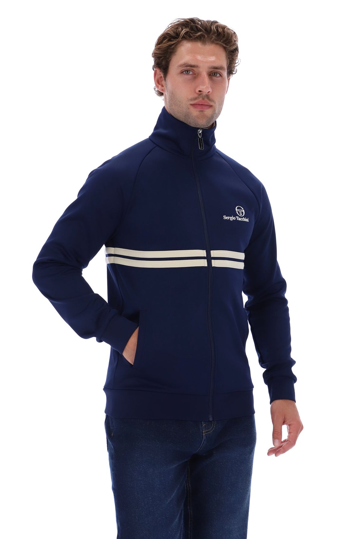 Sergio Tacchini New Dallas Track Top Maritime Blue/Peyote