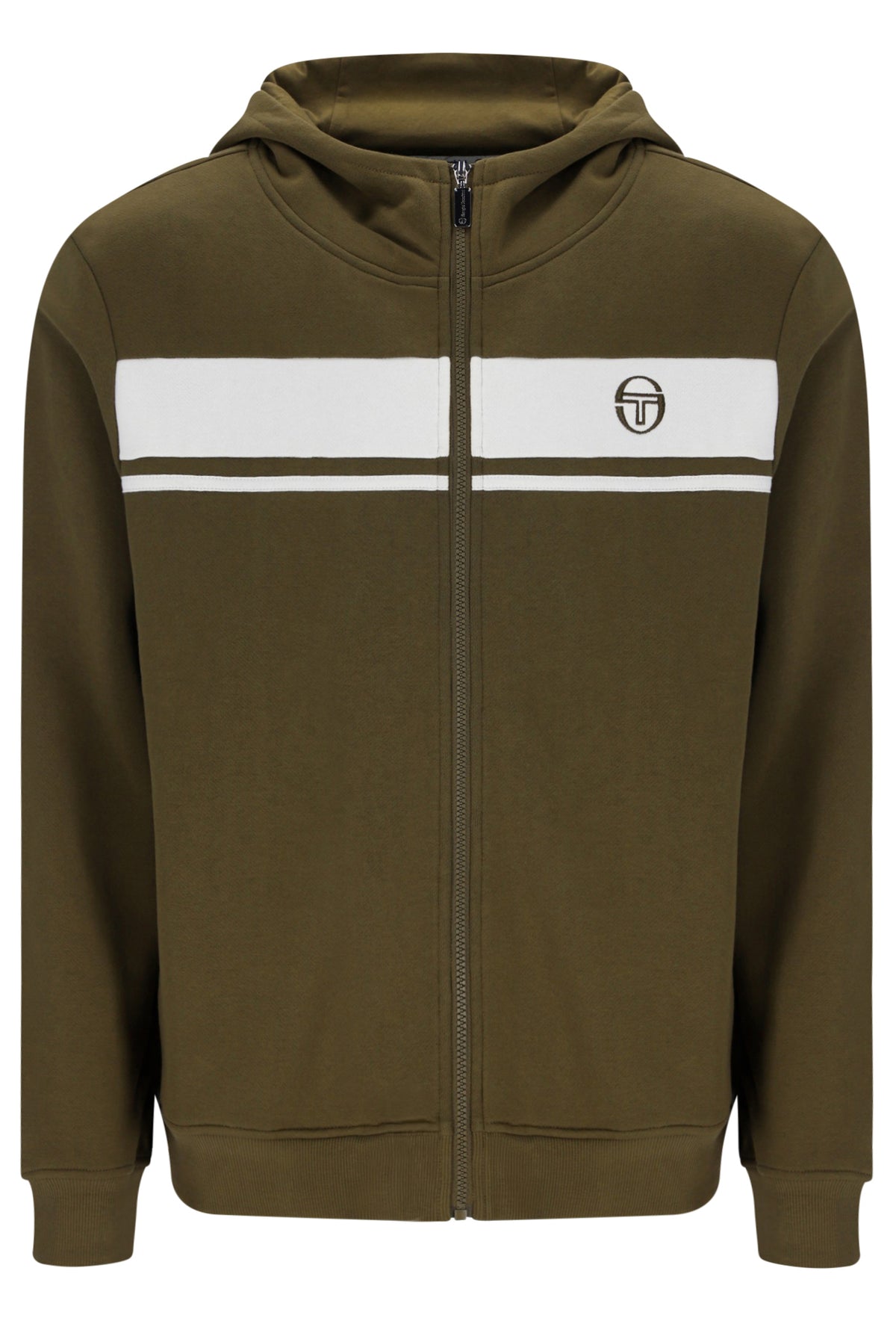 Sergio Tacchini Damarindo Zip Hoodie Dark Olive/Gardenia