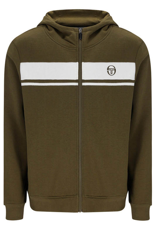 Sergio Tacchini Damarindo Zip Hoodie Dark Olive/Gardenia
