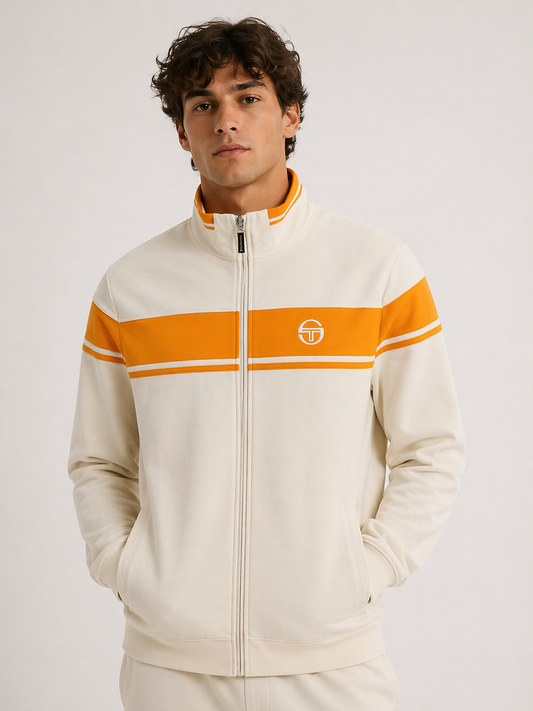 Sergio Tacchini Damarindo Track Top Sandshell/Orange Pepper