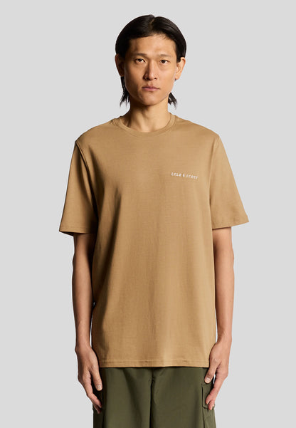 Lyle & Scott Script Logo T-Shirt Tigers Eye