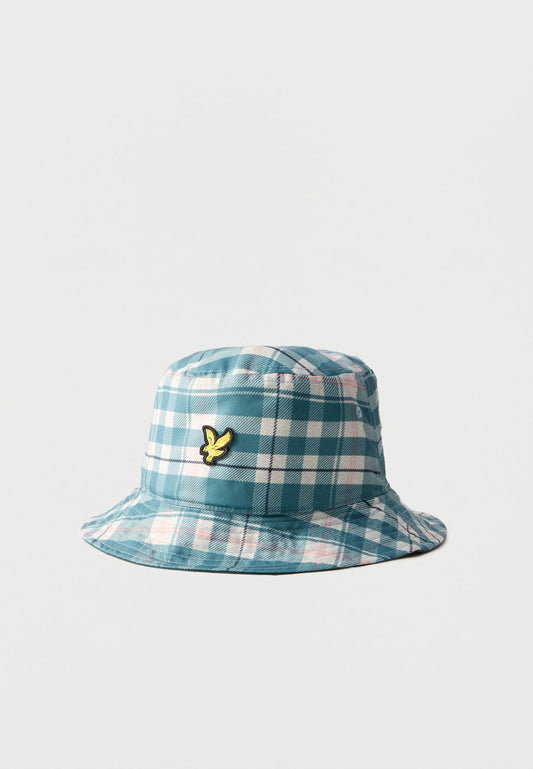 Lyle & Scott Tartan Bucket Hat Everglade