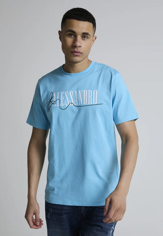 Alessandro Zavetti Pometi T-Shirt Azure Hollow