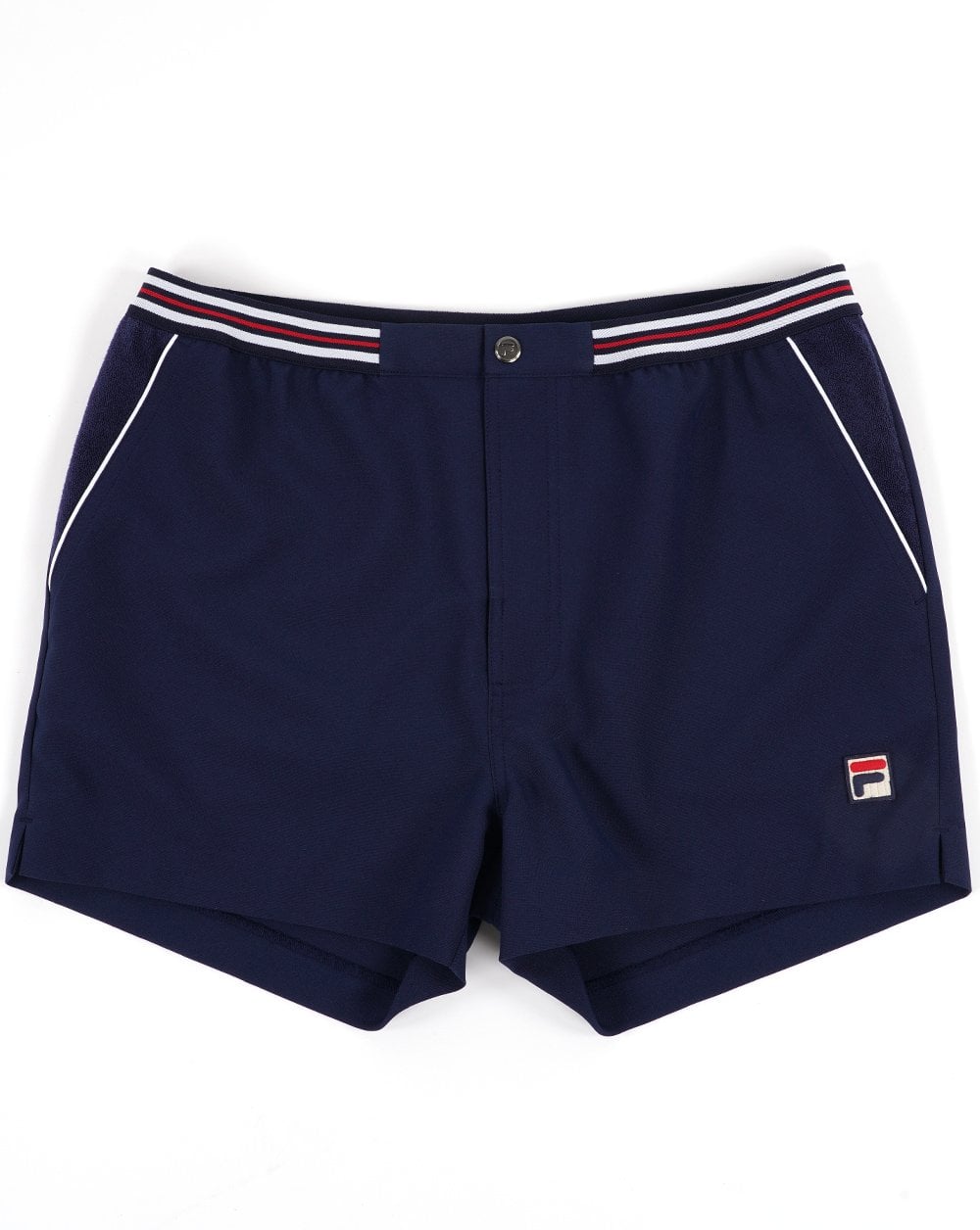 FILA Hightide 4 Terry Pocket Stripe Shorts Navy/Red